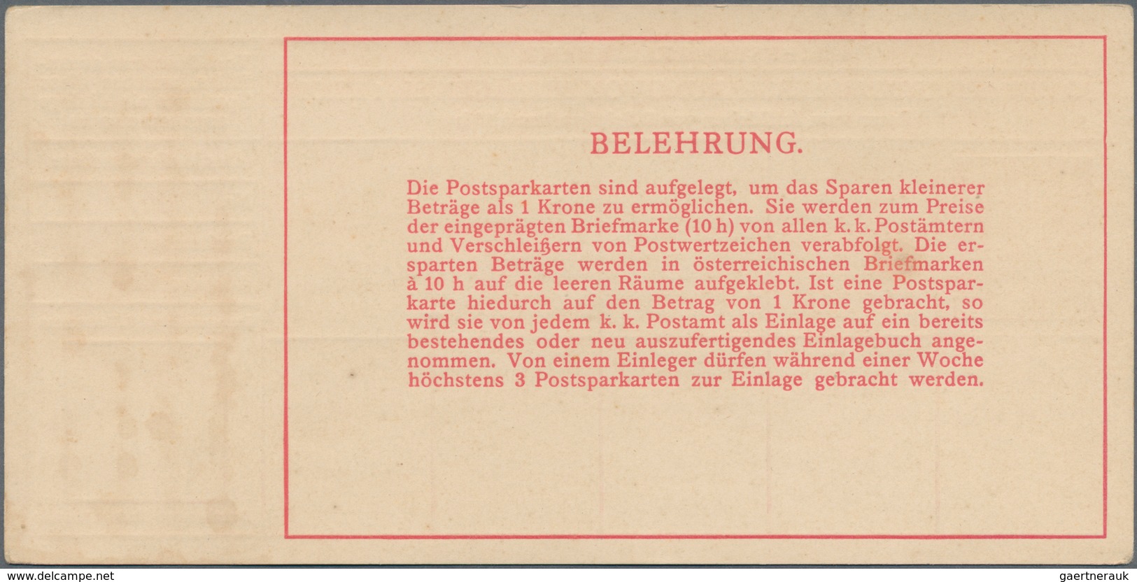 Österreich - Ganzsachen: 1908, Zwei Ungebrauchte Postsparkarten Mit Jeweils 10 Heller Kaiser Franz J - Other & Unclassified