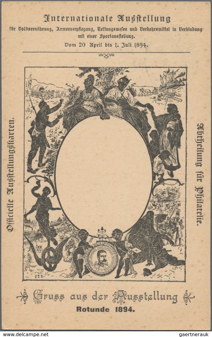 Österreich - Privatganzsachen: 1894. Set Von 3 Privat-Postkarten 2 Kr Franz Joseph "Internationale A - Andere & Zonder Classificatie