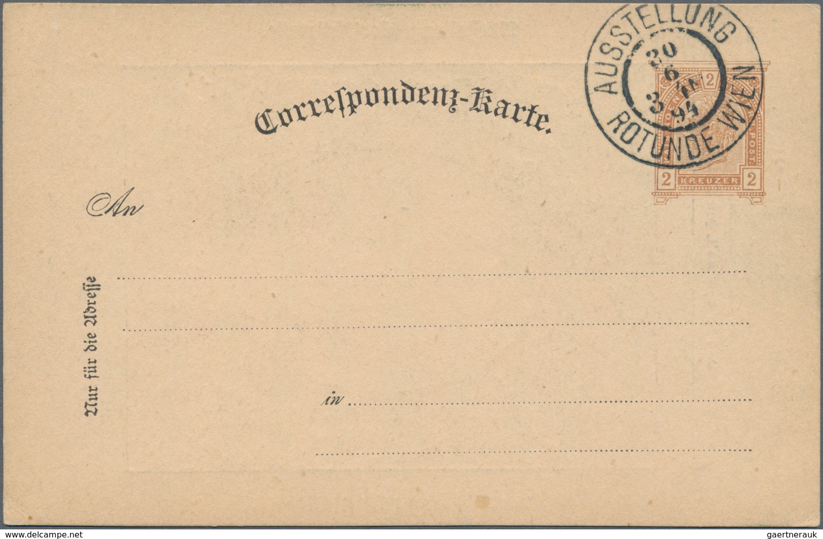 Österreich - Privatganzsachen: 1894. Set Von 3 Privat-Postkarten 2 Kr Franz Joseph "Internationale A - Andere & Zonder Classificatie