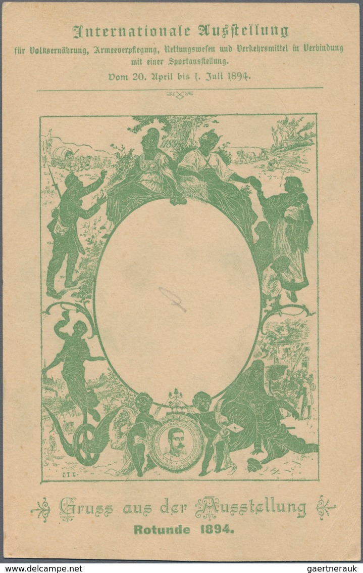 Österreich - Privatganzsachen: 1894. Set Von 3 Privat-Postkarten 2 Kr Franz Joseph "Internationale A - Sonstige & Ohne Zuordnung