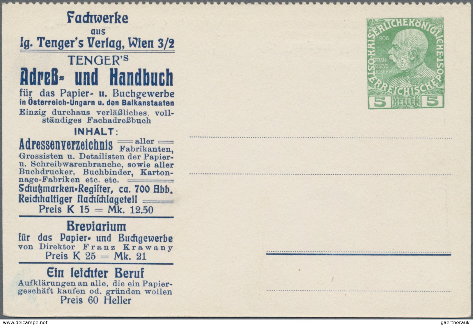 Österreich - Privatganzsachen: 1905 (ca). Seltene GEZÄHNTE Privat-Postkarte 5 Heller Reg.-Jubiläum " - Other & Unclassified