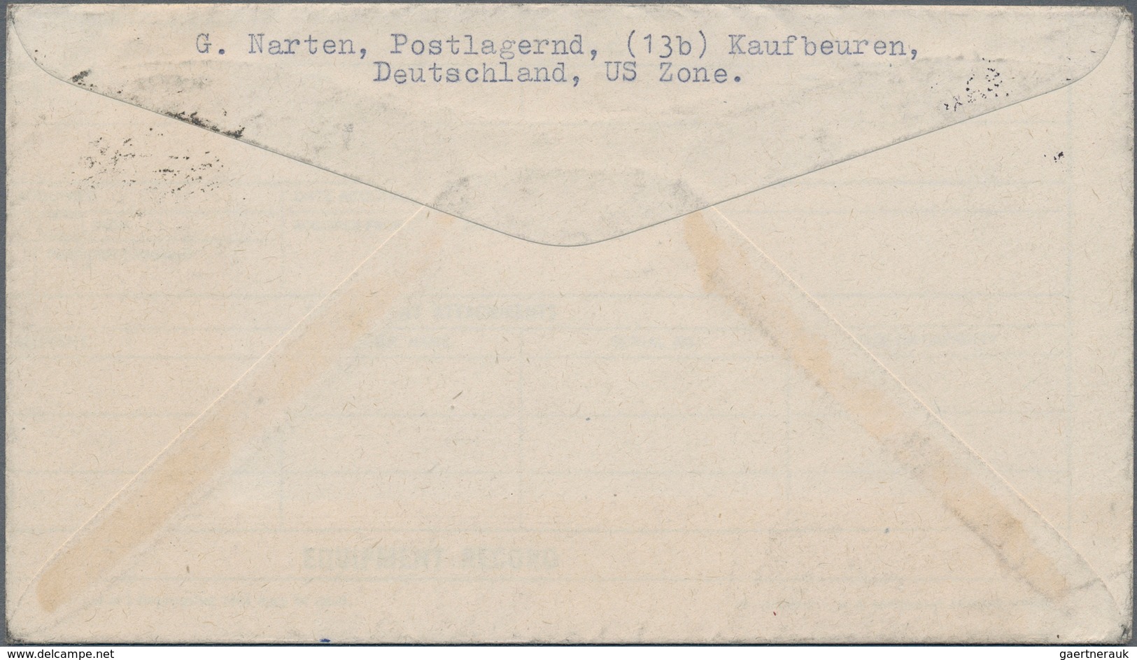 Österreich - Besonderheiten: 1949, BALLONPOST - Zuleitung DEUTSCHLAND (BRD): Privater Briefumschlag - Other & Unclassified