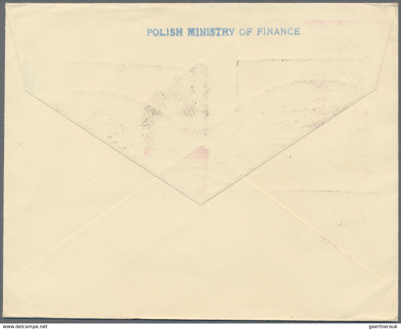 Polen: 1941, 5 Gr Violet To 1,50 Zf Brown Complete Set As First Day Cover To New York - Other & Unclassified