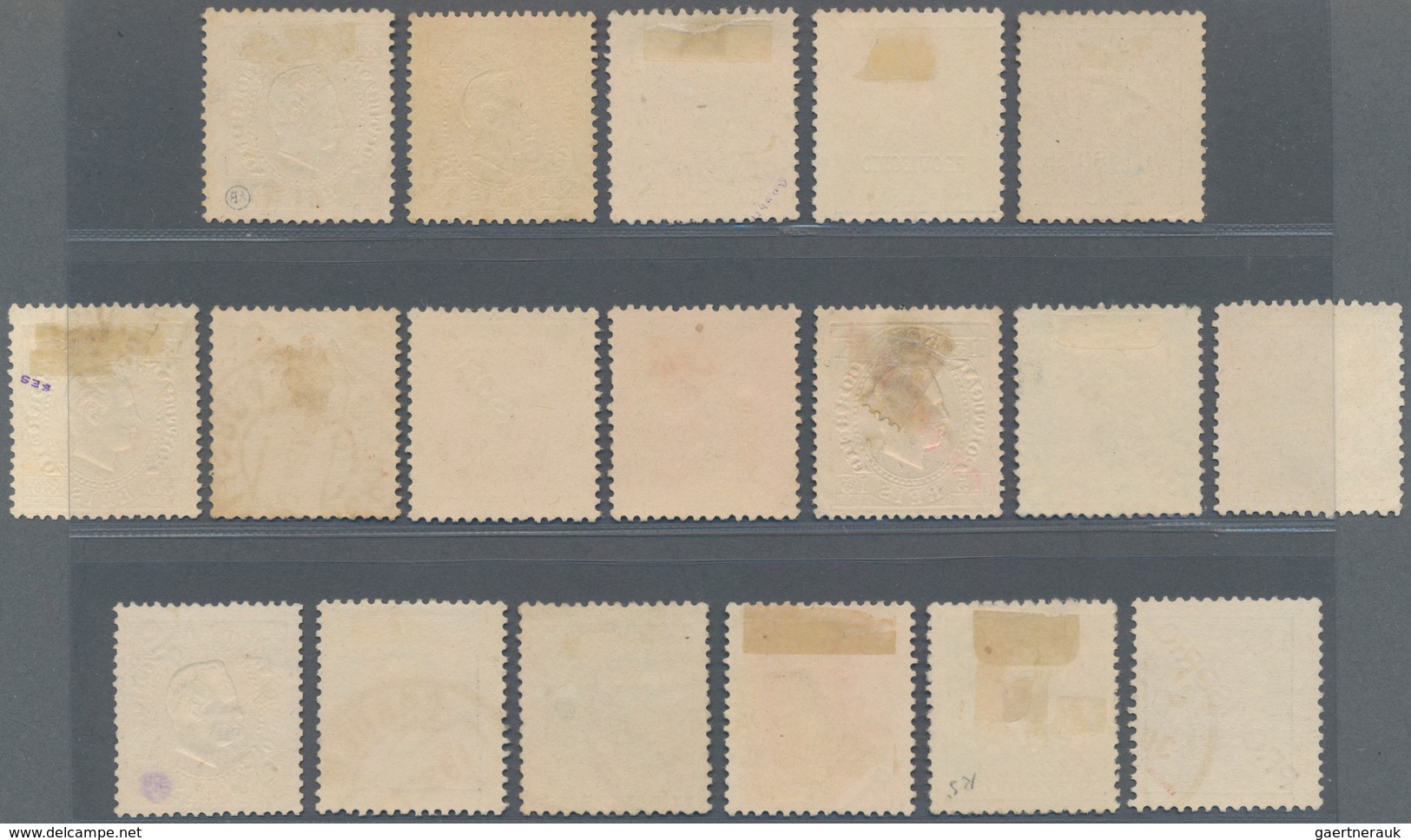 Portugal: 1892/1893, PROVISIONAL Overprints Complete Simplified Set Of 18, Good To Fine Used, Scarce - Sonstige & Ohne Zuordnung
