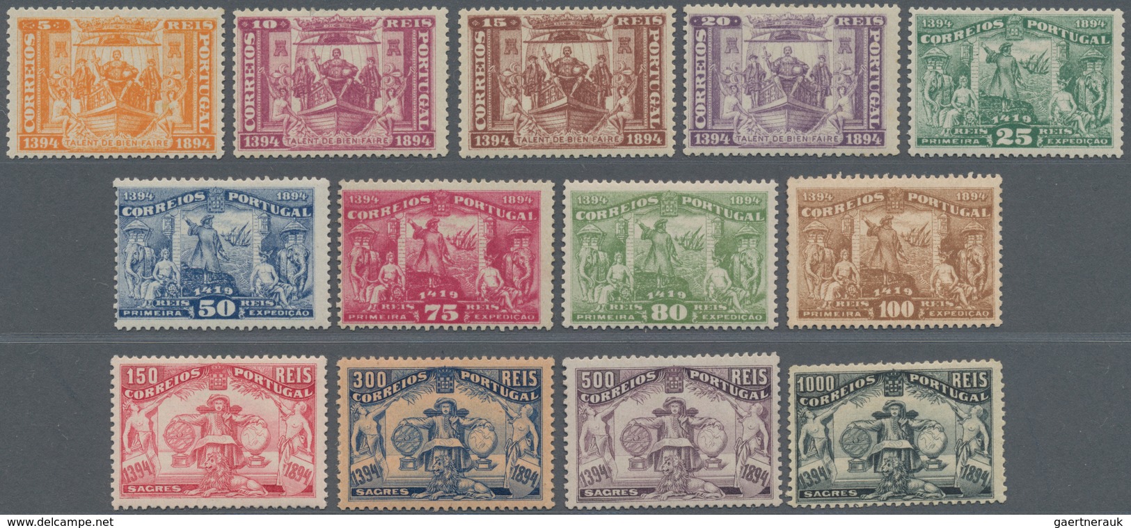 Portugal: 1894, 500th Birthday Of Henry The Navigator Complete Set, Mint Hinged, Scarce Set! Mi. € 1 - Other & Unclassified