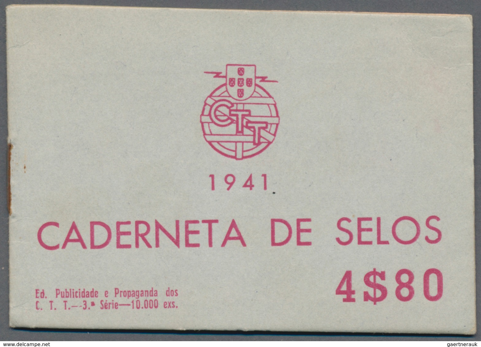 Portugal: 1941, Two Different Unexploded 4$80 Booklets With Panes 4x15c., 4x0.24e. And Two 4x0.40e., - Other & Unclassified