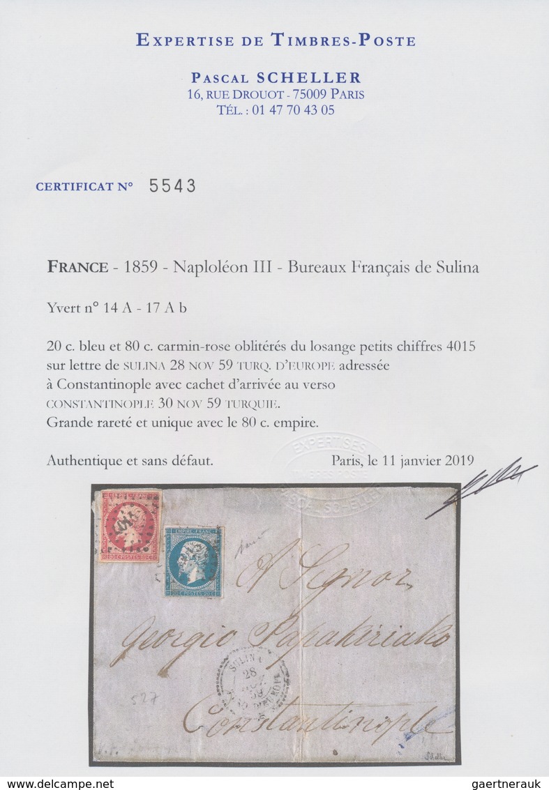 Rumänien: 1859: France 1854 Napoleon III, Imperforated 80c And 20c (both Very Fine With Full Margins - Briefe U. Dokumente