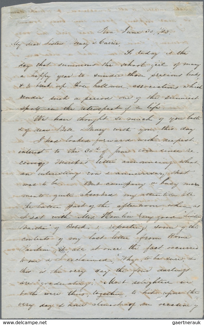 Rumänien - Besonderheiten: 1853, DISINFECTED MAIL, Entire Letter From Pera (Beyoglu, Turkey), Dated - Other & Unclassified