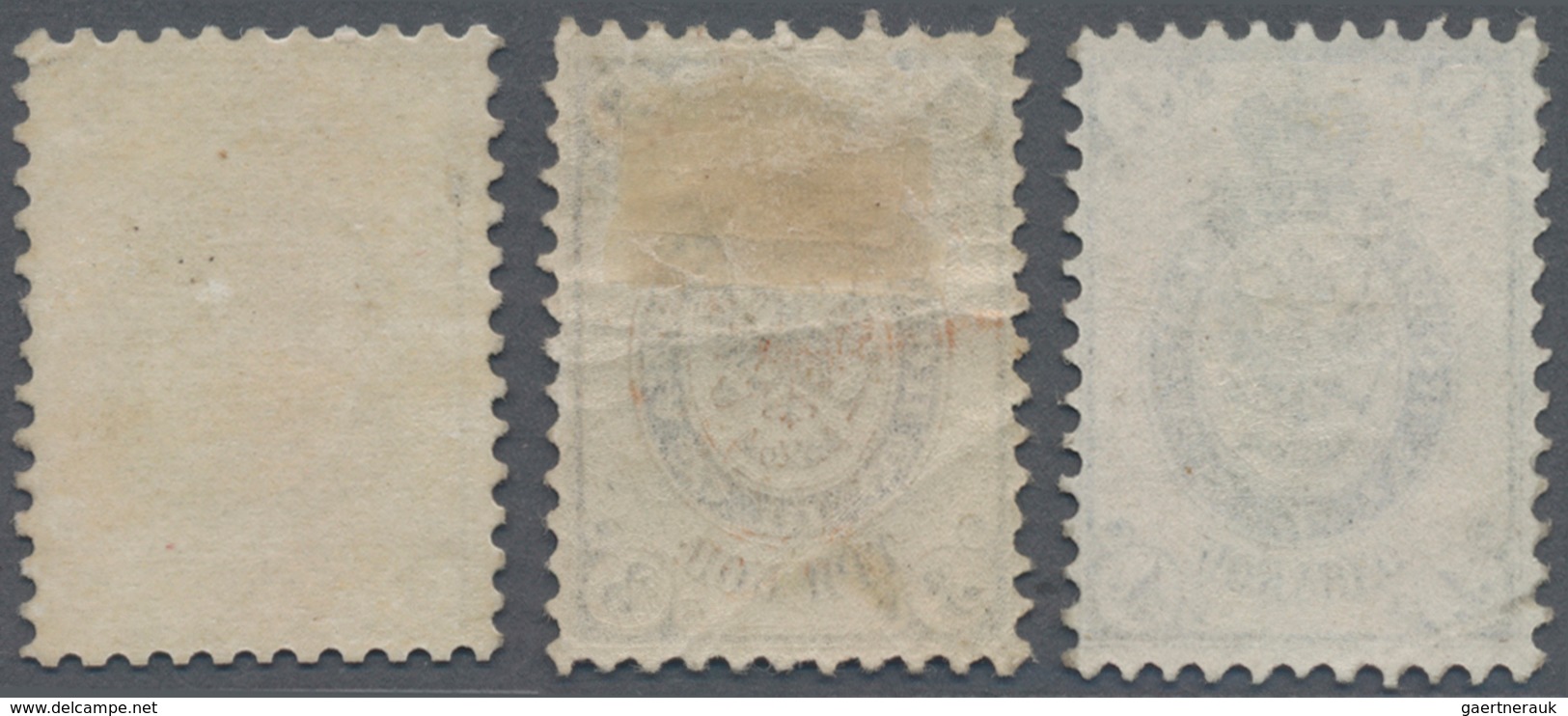 Russland: 1864 Set Of Three, Perf 12¼x12½, No Watermark, Mint With 1k. And 3k. Lightly Hinged, 5k. N - Used Stamps