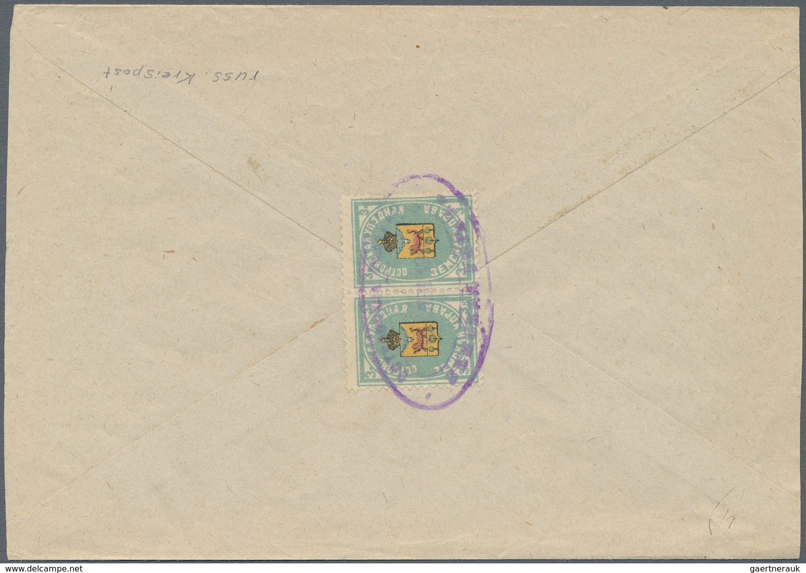 Russland - Semstwo (Zemstvo): 1910, Registered Cover Franked With Horizontal Pair Of 3 Kop. Multicol - Zemstvos