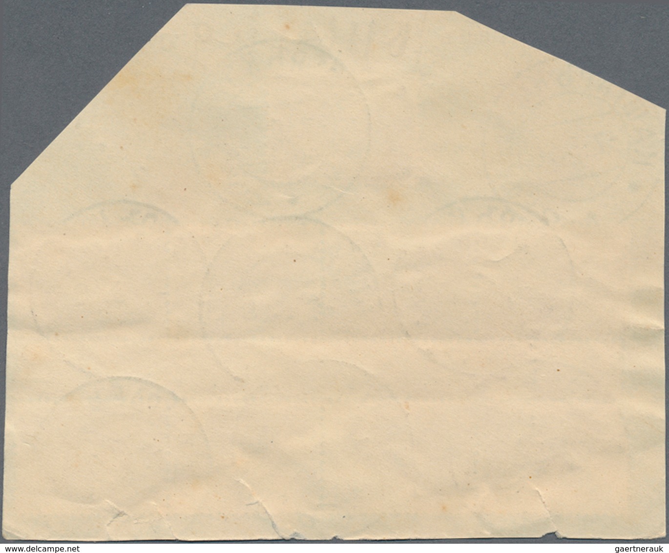 Russische Post In China: 1918 Cut-out From The Backside Of A Letter Franked With 9x 70 Cop. Brown Co - China