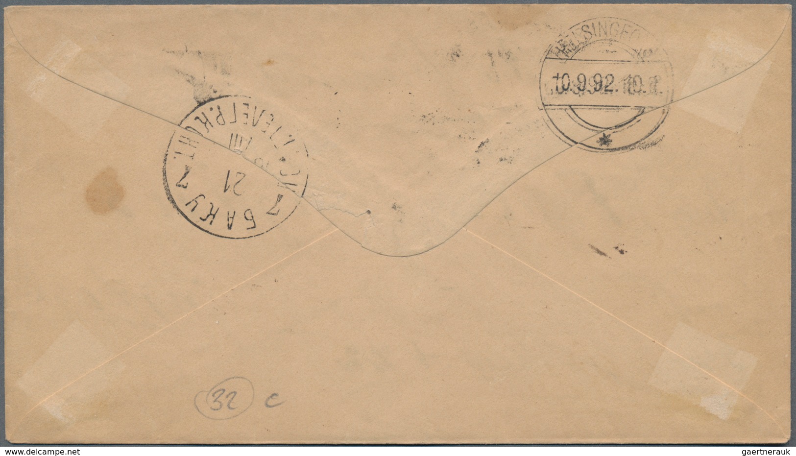 Russland - Besonderheiten: 1892, Commercially Used Finnish!! Postal Stationery Envelope From Tcherni - Other & Unclassified