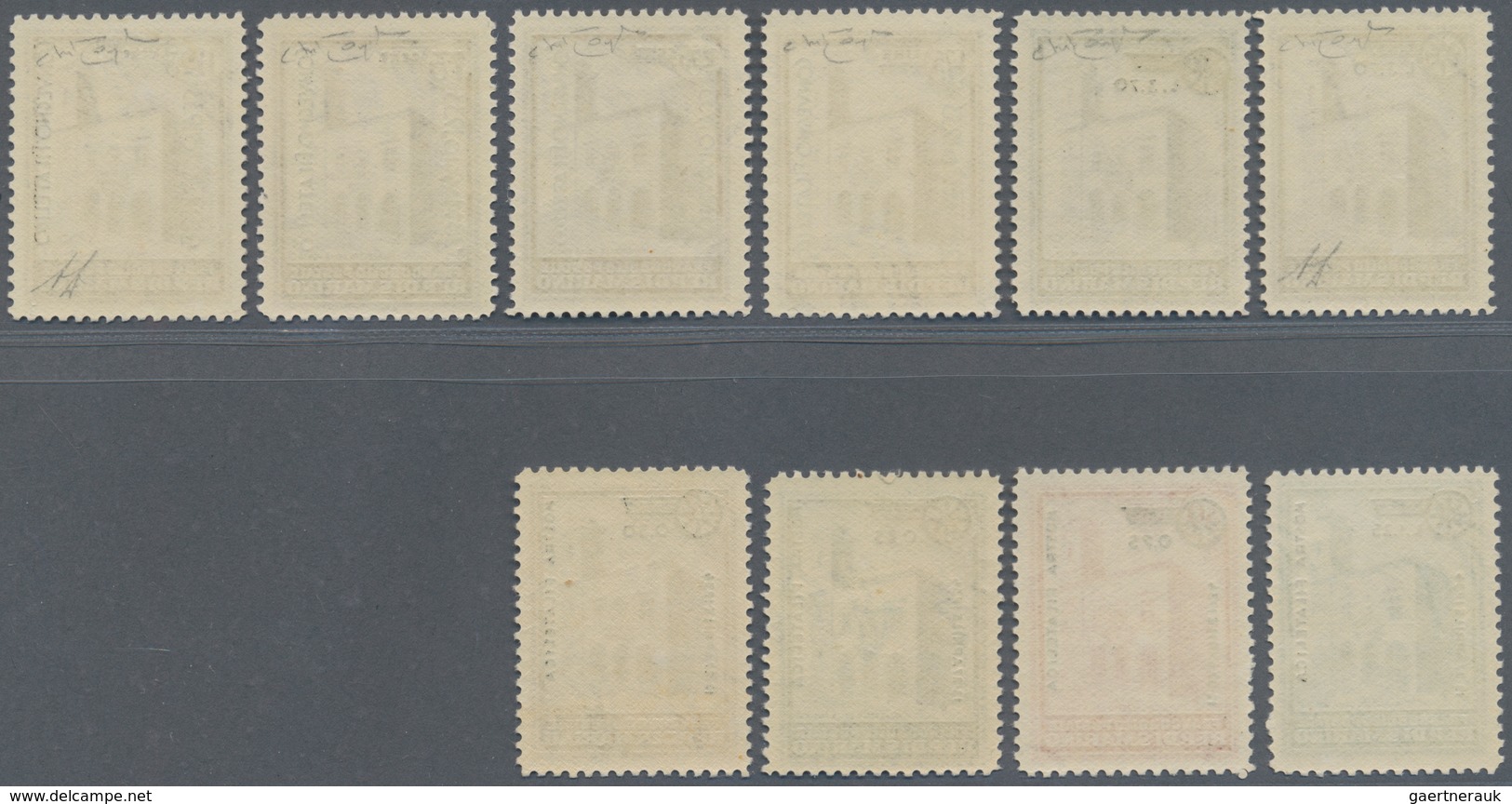 San Marino: 1933/1934, Overprints. Sassone 176/185 Mint Never Hinged. Catalogue Value 2300 € - Other & Unclassified