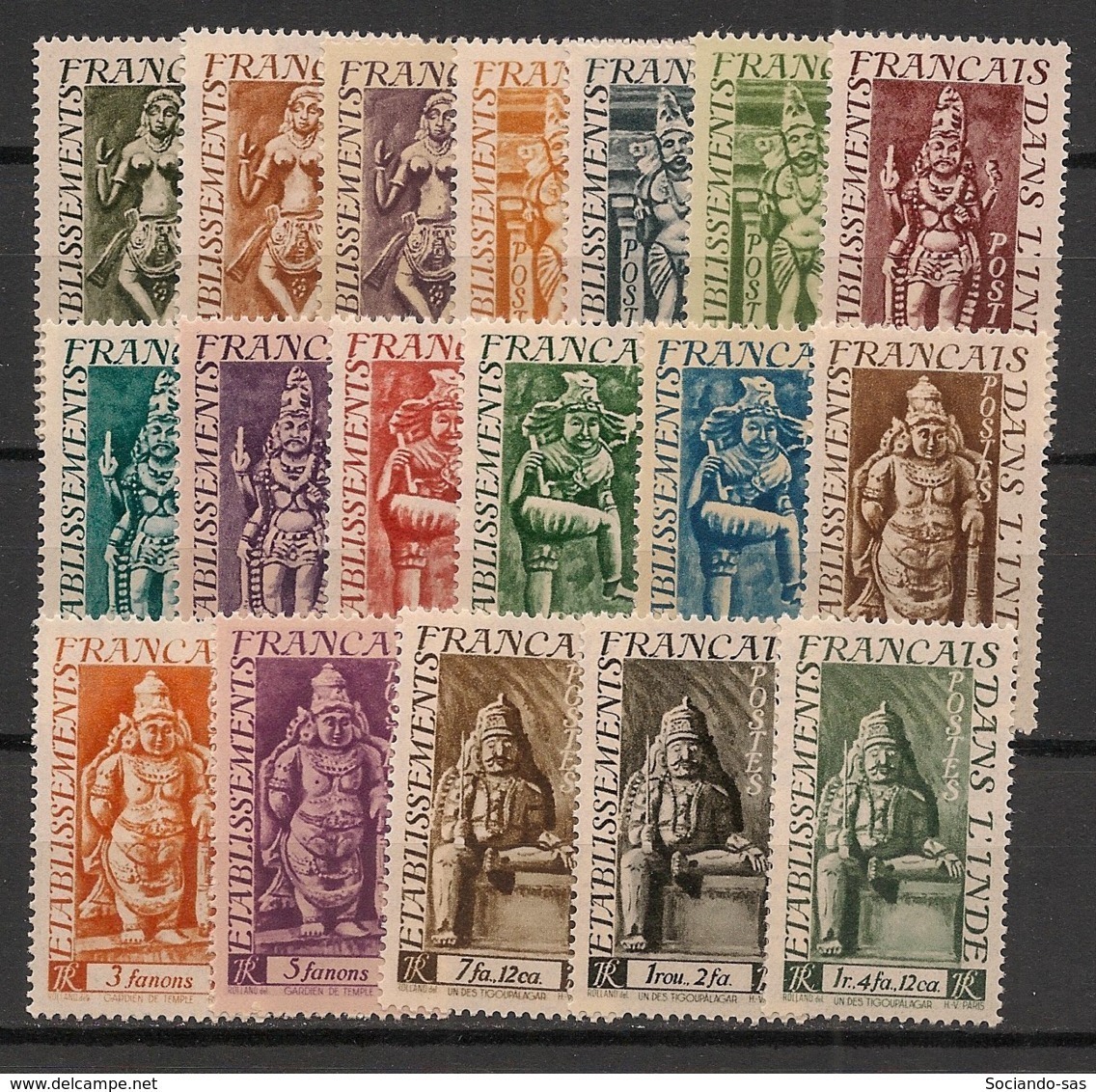 Inde - 1948 - N°Yv. 236 à 253 - Série Complète - Neuf Luxe ** / MNH / Postfrisch - Nuevos