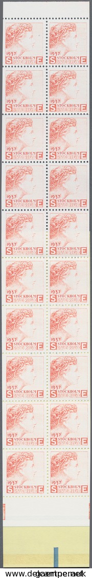 Schweden - Markenheftchen: 1977 (?) Complete Test Booklet (Provhäfte) Containg 20 Test Stamps Printe - 1951-80