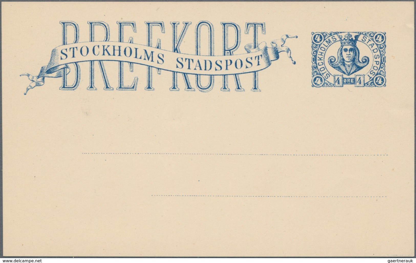 Schweden - Ganzsachen: 1871/1880 (ca.), One Unused Forerunner Card, Two Unused Postal Stationery Car - Postal Stationery