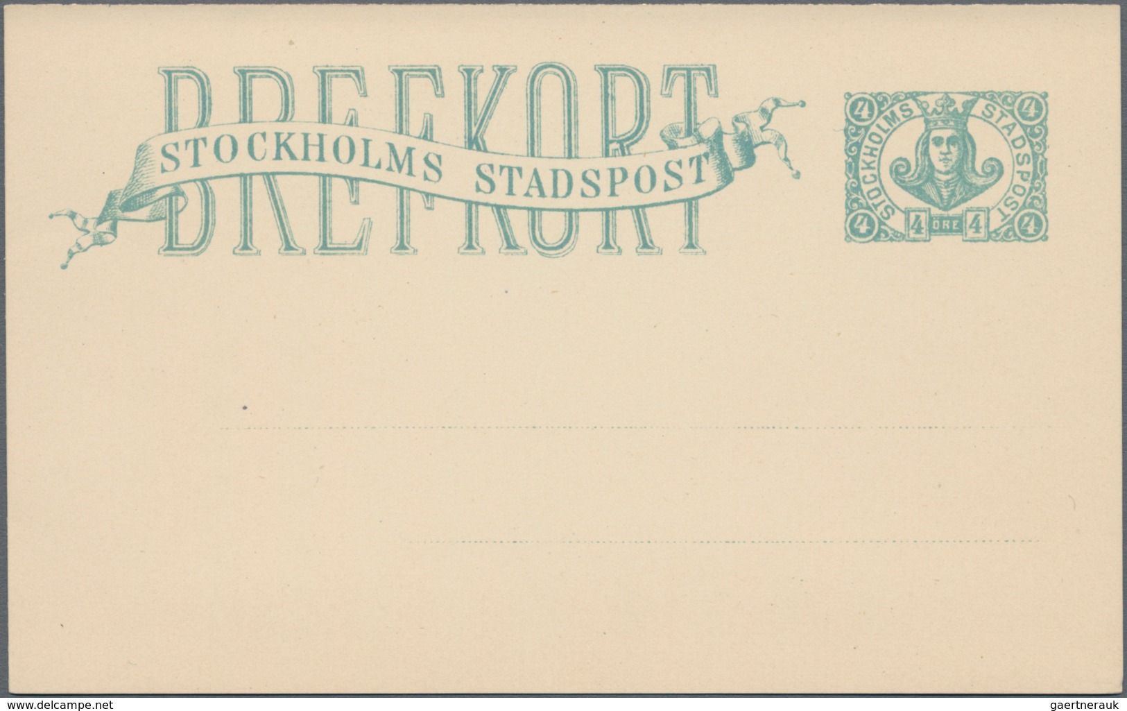 Schweden - Ganzsachen: 1871/1880 (ca.), One Unused Forerunner Card, Two Unused Postal Stationery Car - Postal Stationery