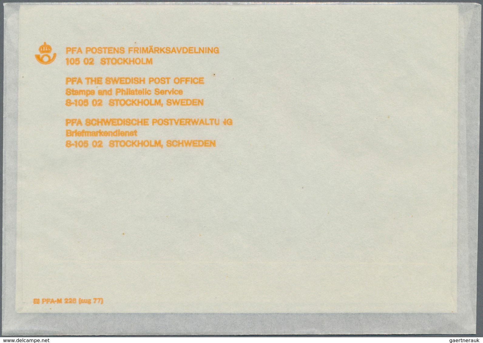 Schweden - Ganzsachen: 1976, A Completely Unprinted Airmail Folded Letter In The Original Packaging - Postal Stationery