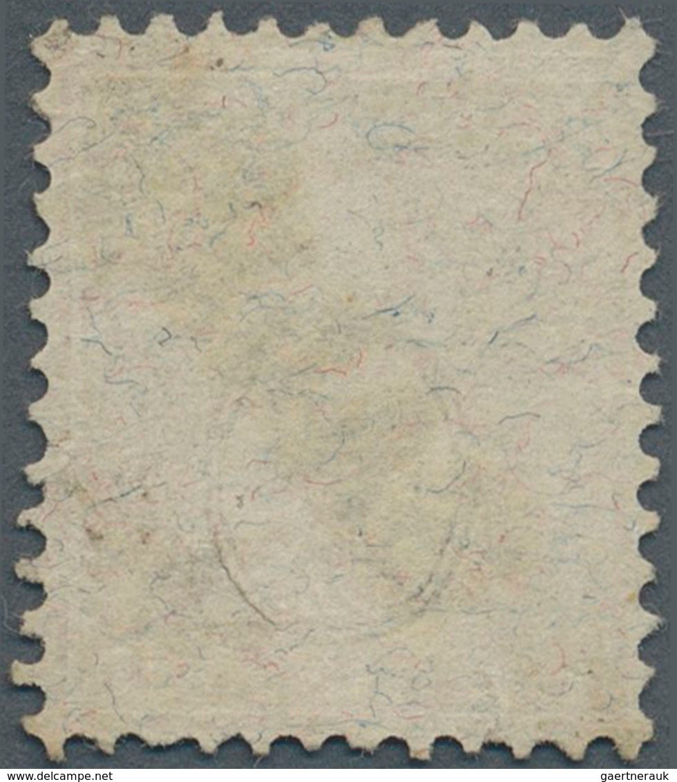 Schweiz: 1881 Sitzende Helvetia 1 Fr. Golden Auf FASERPAPIER, Gebraucht In St. Gallen Und Sauber Ent - Unused Stamps