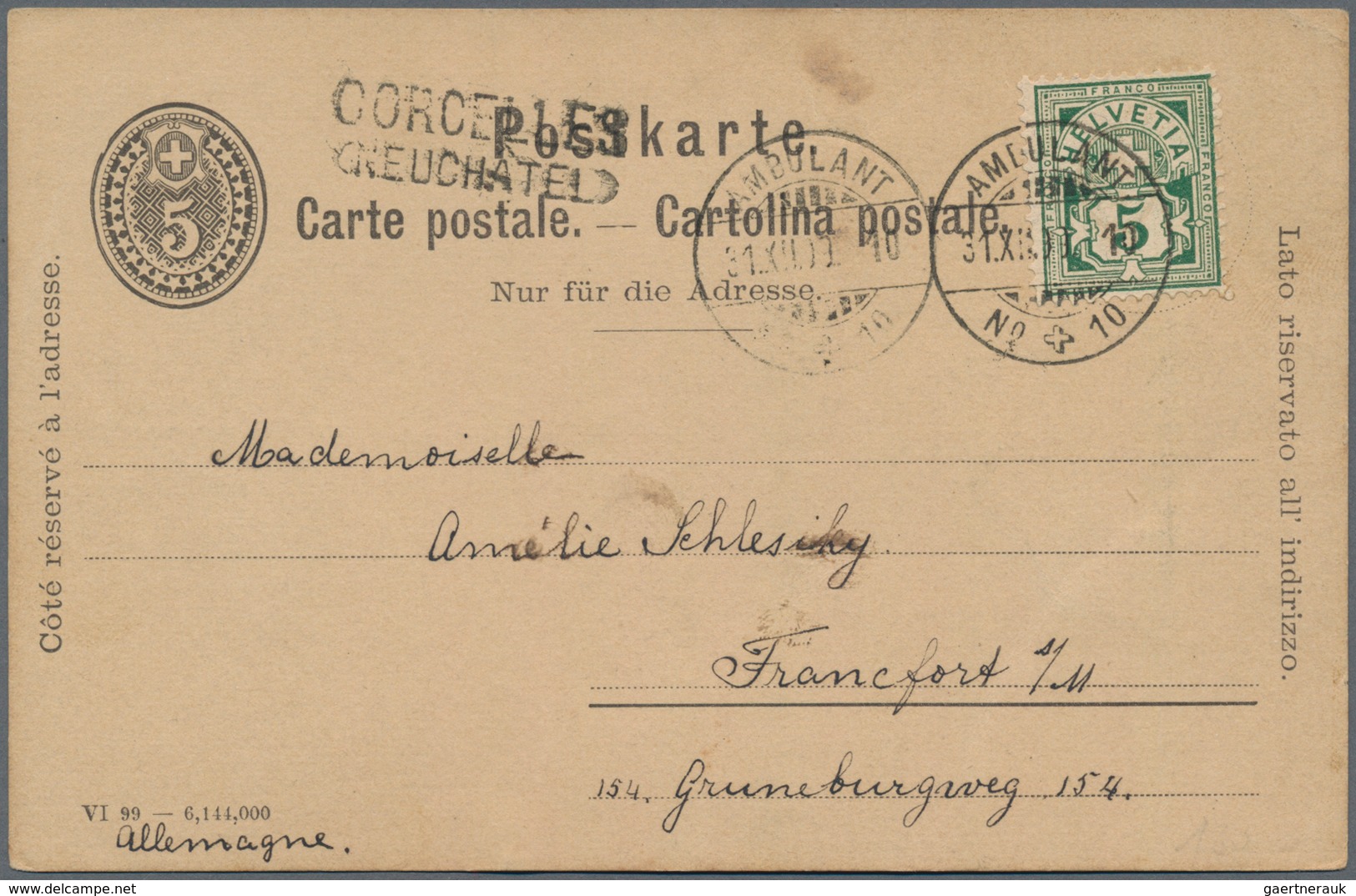 Schweiz: 1899 - Zwei Seltene Postkarten: 1) Karte Des Männer-Radfahrer-Vereins Zürich Mit Herrlicher - Unused Stamps