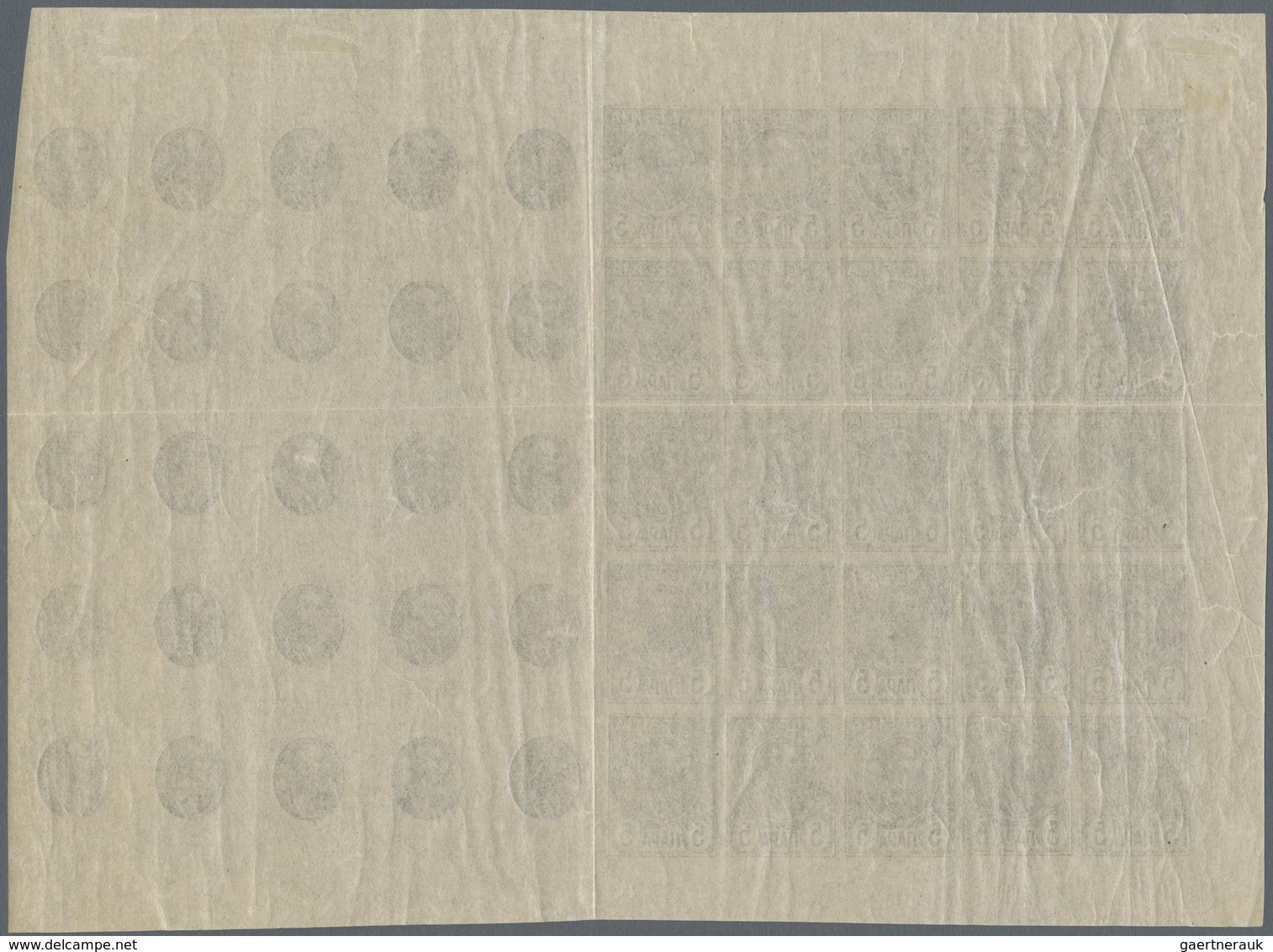 Serbien: 1905, King Peter I., Combined Proof Sheet In Black, Showing 25 Full Designs Of 5pa. Value A - Serbien