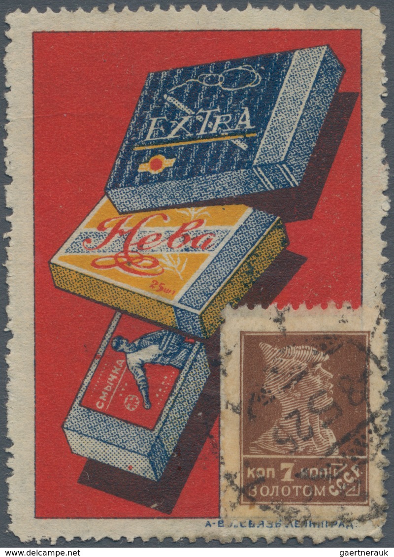 Sowjetunion: 1926, Vignette Issued By The Postal Administration Of Leningrad With Advertisement For - Briefe U. Dokumente