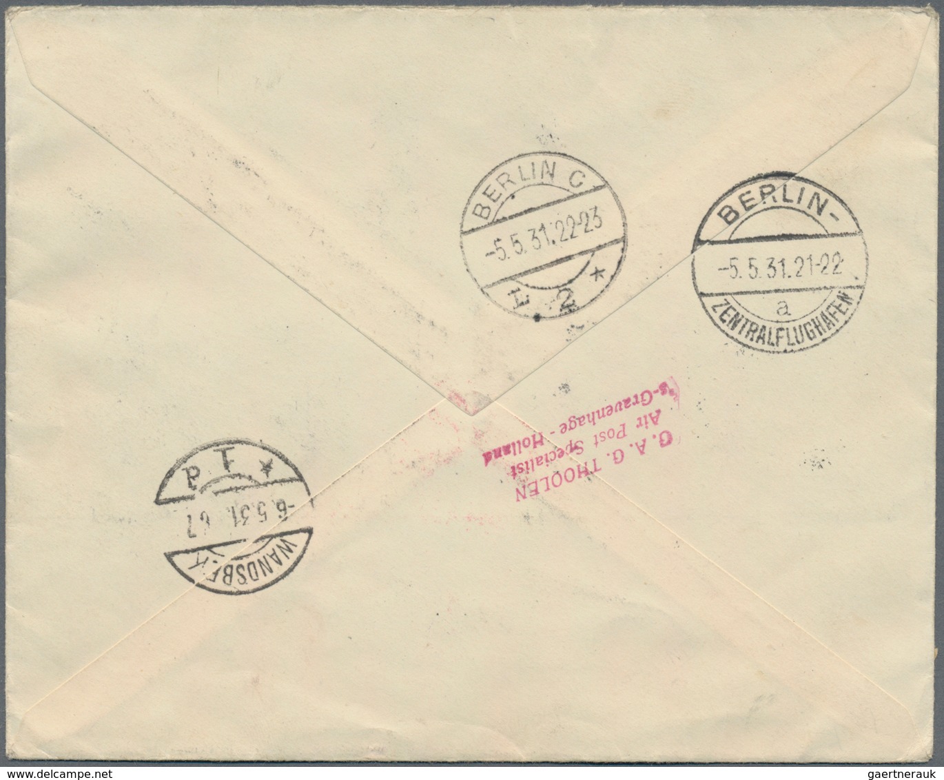 Sowjetunion: 1931, First Flight Re-Opening Leningrad-Berlin Route, Attractive Franking On Registered - Covers & Documents