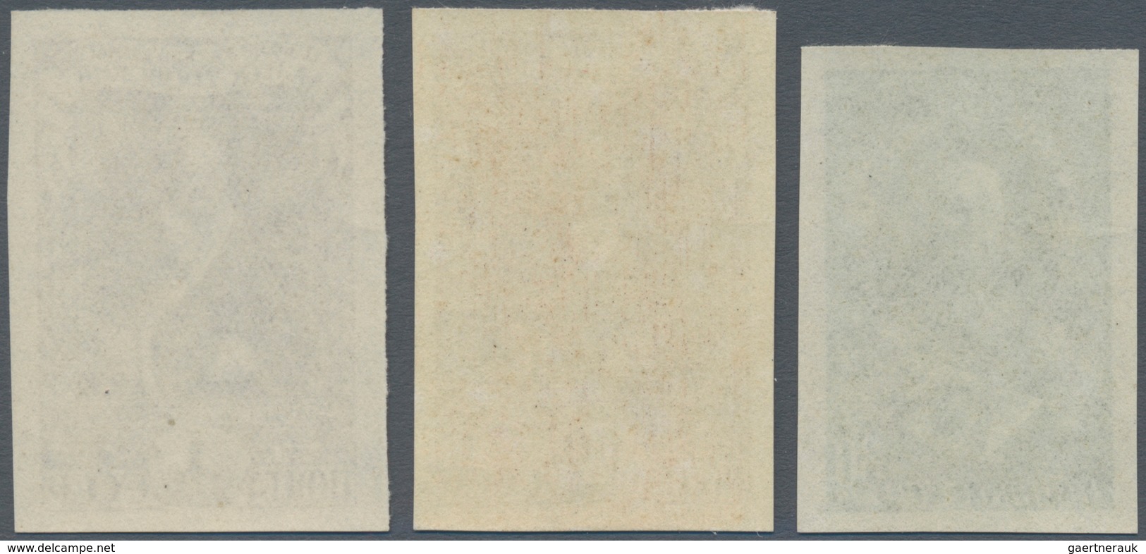 Sowjetunion: 1948, Alexander Ostrovsky IMPERFORATED, Complete Set Of Three Values, Unmounted Mint. C - Covers & Documents