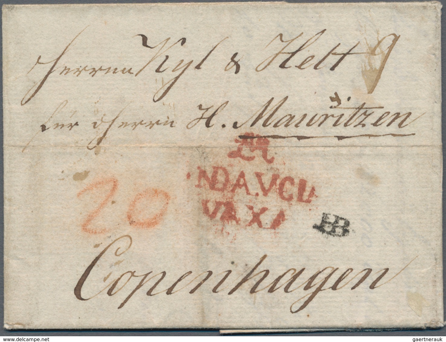 Spanien - Vorphilatelie: 1799, Entire Folded Letter From Malaga To Copenhagen/Denmark, Carried By Sp - ...-1850 Prephilately