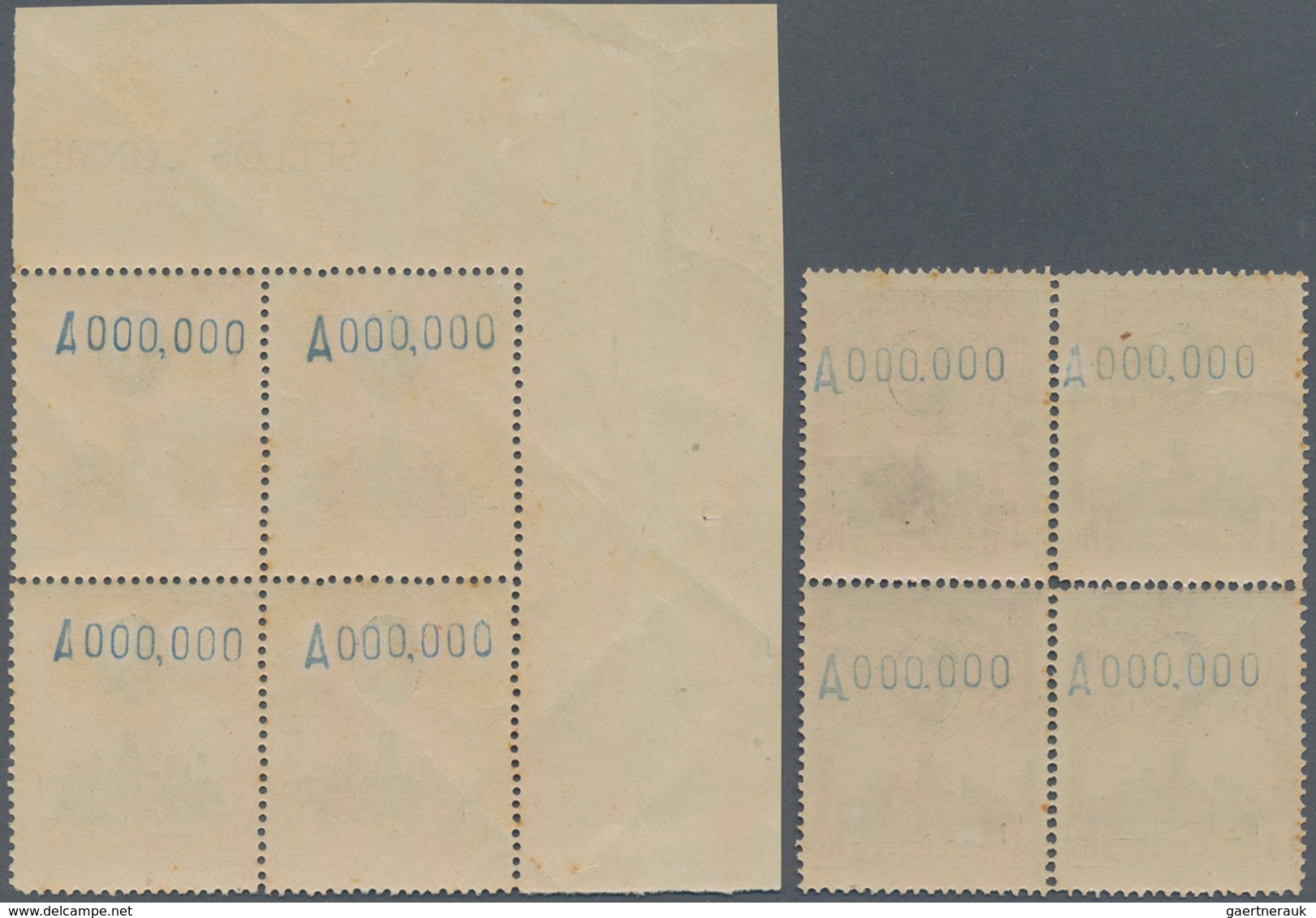 Spanien: 1920, 7th United Postal Union Congress Complete Set In Blocks Of Four With 1c. + 2c. Withou - Gebraucht