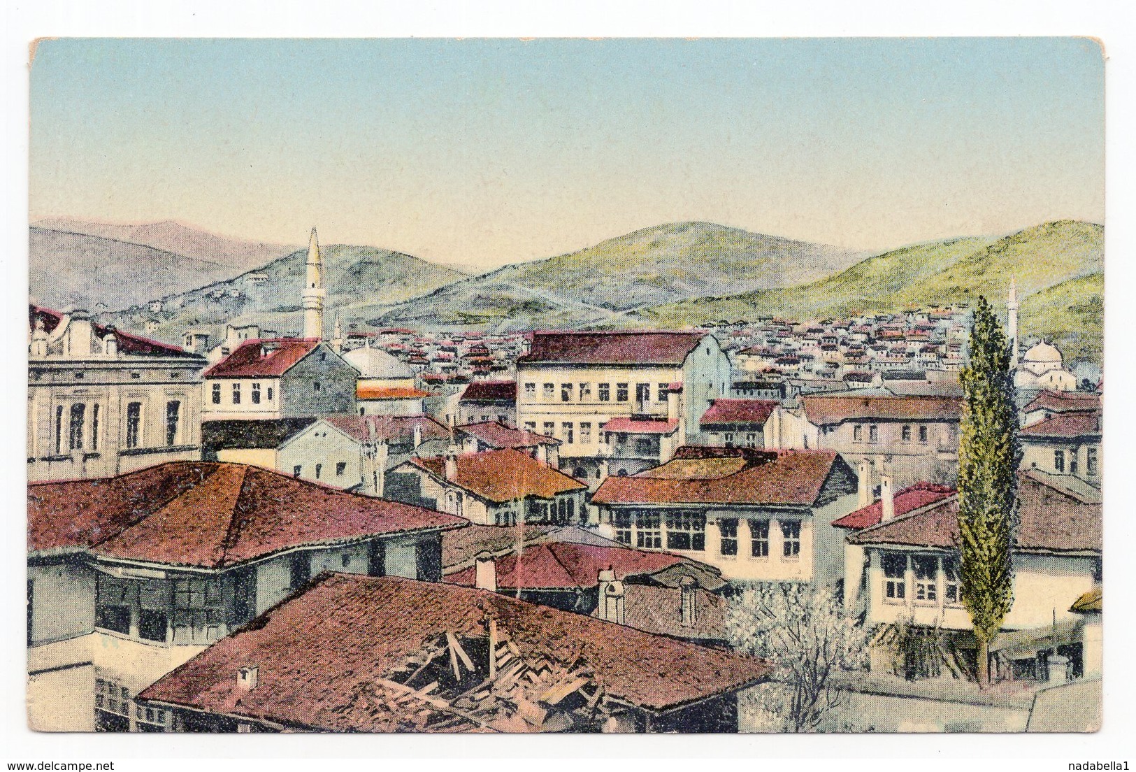 1920s YUGOSLAVIA, MACEDONIA, MONASTIR, PRINTED IN ITALY? ILLUSTRATED POSTCARD, USED - Yugoslavia