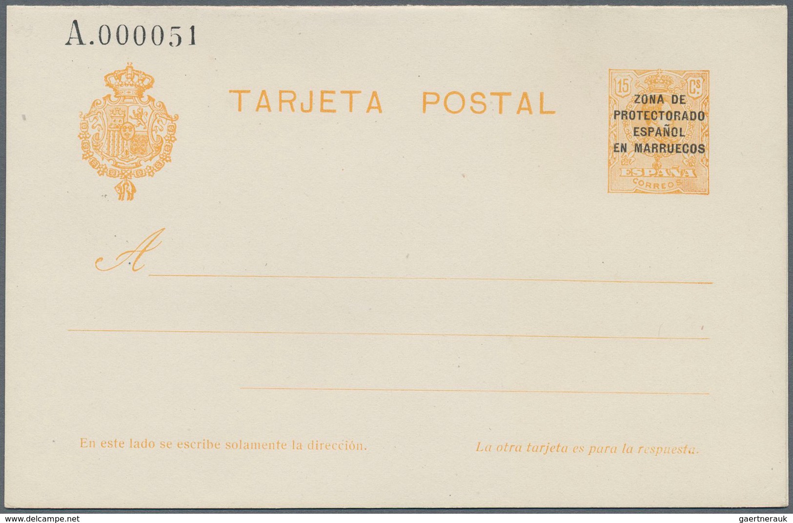 Spanien - Ganzsachen: 1924. Lot Of 4 Postcards Alfonso XIII Medallón "Zona De Protectorado Espanol E - 1850-1931