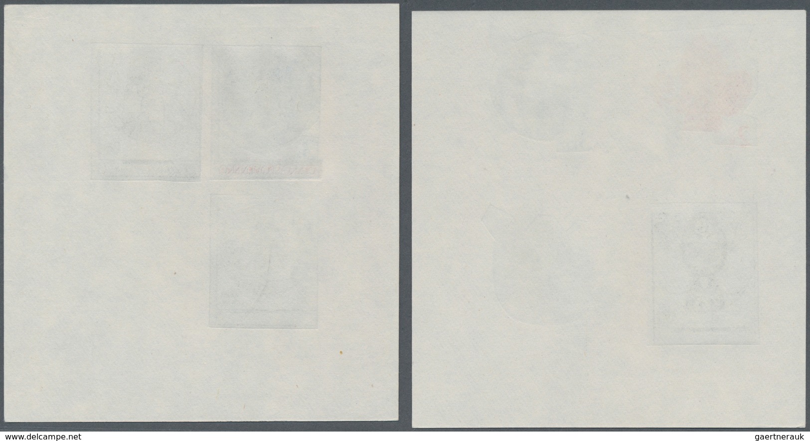 Tschechoslowakei: 1971, Folklore, 60h., 2kc. And 3kc., Four Progressive Proof Sheets Comprising Elev - Unused Stamps