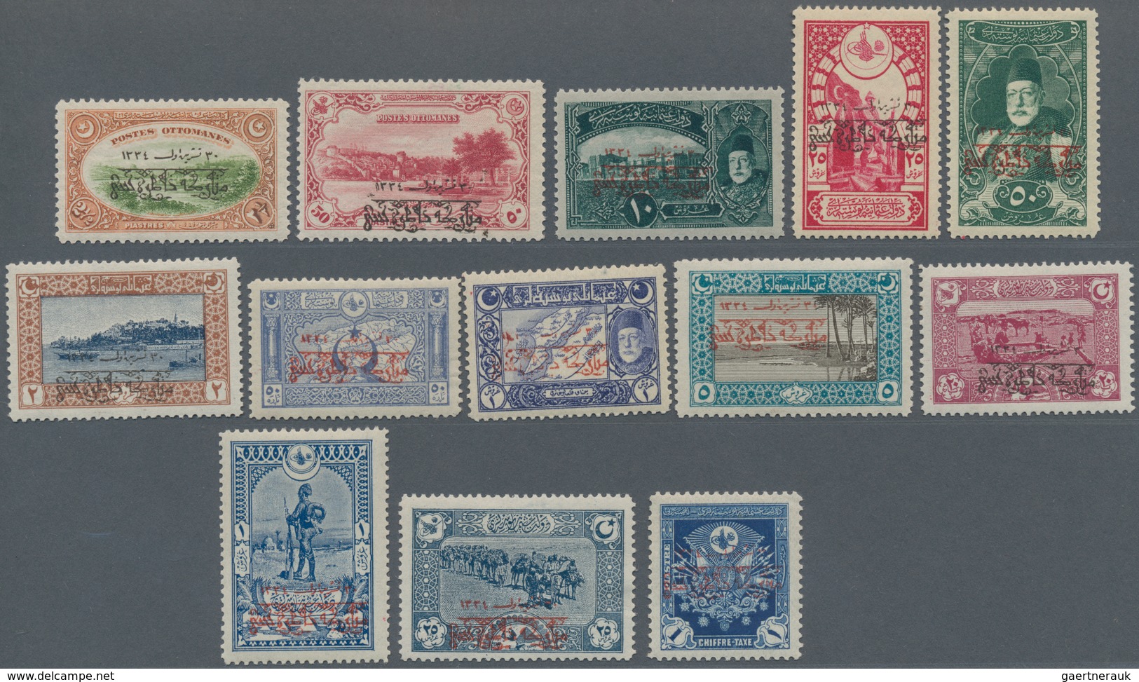Türkei: 1919, Armistice Overprints, Complete Set Of 13 Values, Fresh Colours And Well Perforated, Mi - Covers & Documents