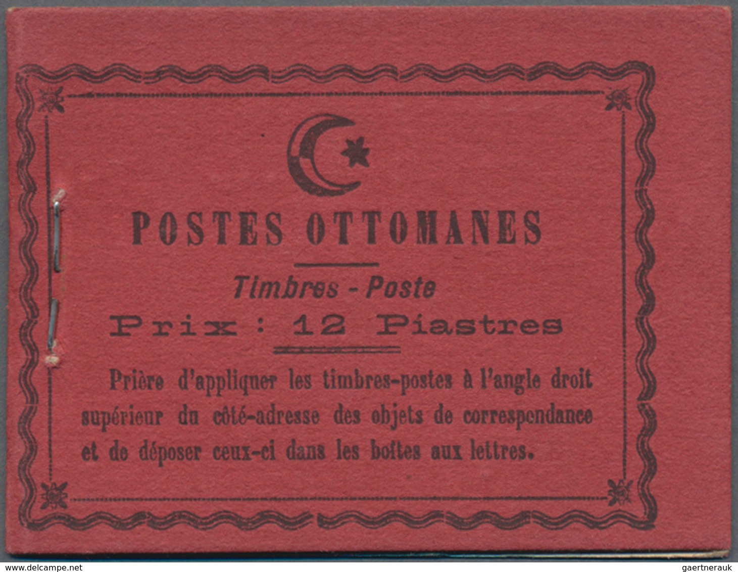 Türkei - Markenheftchen: 1913, Definitives "G.P.O. Constatinople", Set Of Three Unexploded Booklets: - Markenheftchen