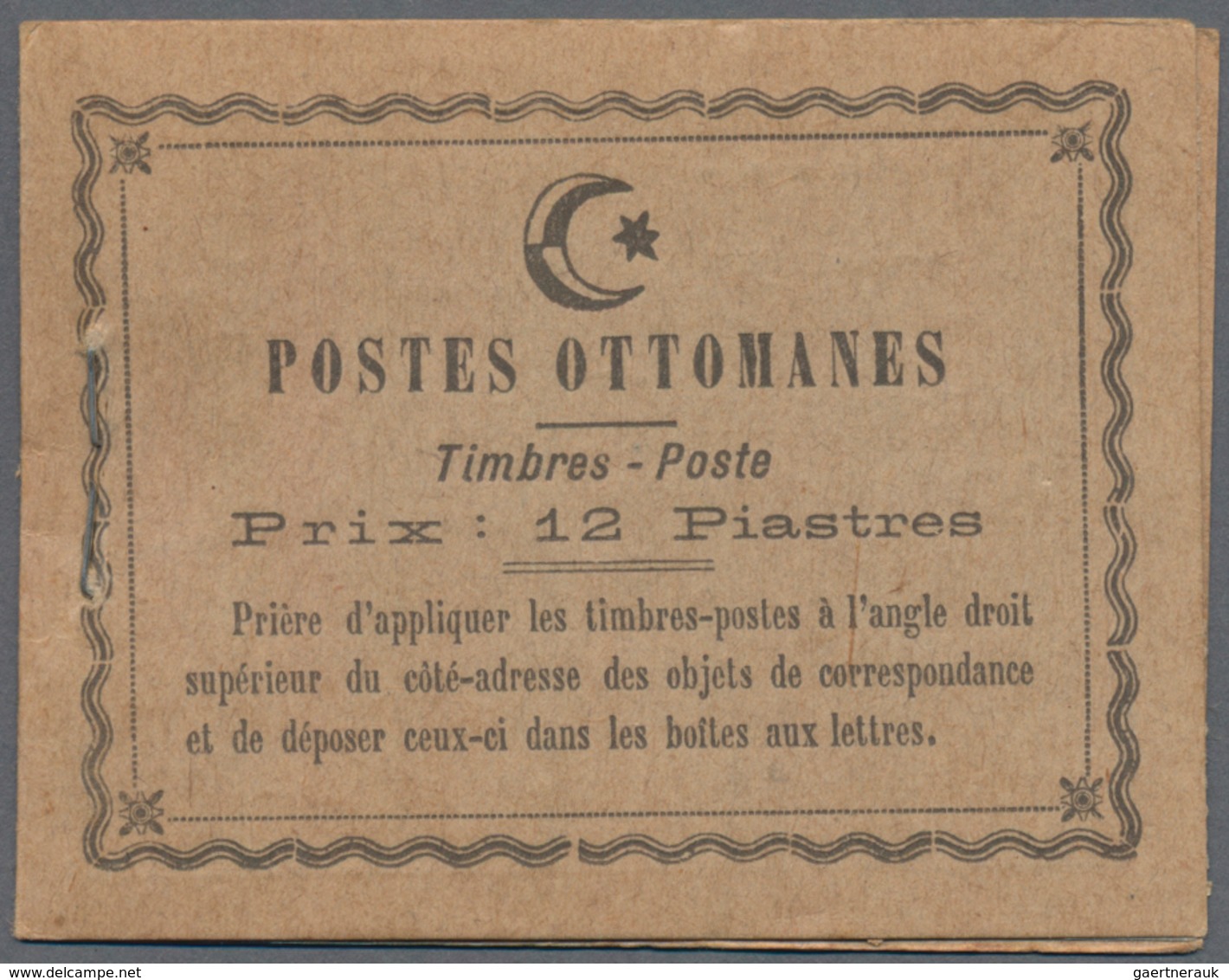 Türkei - Markenheftchen: 1913, Definitives "G.P.O. Constatinople", Set Of Three Unexploded Booklets: - Markenheftchen