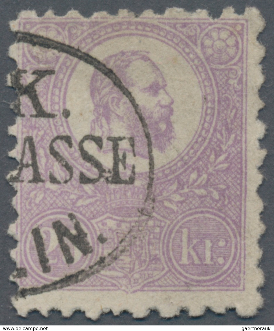 Ungarn: 1871, König Franz Joseph 25 Kr. Violett Stdr. Mit Sauberen Teil-Ovalstempel, Mi. € 400,-- - Used Stamps