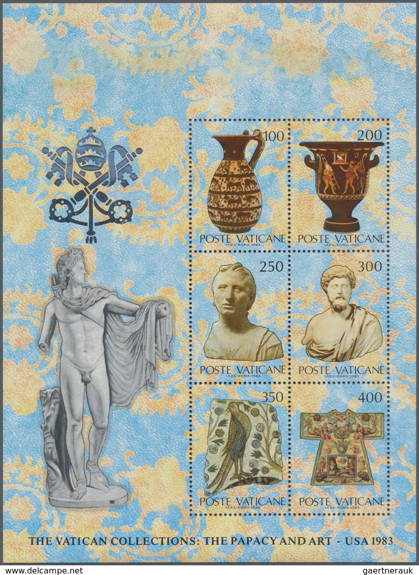 Vatikan: 1983, Exhibition Of Vatican Art In USA Miniature Sheet With Part Of SILVER OMITTED (Country - Ungebraucht