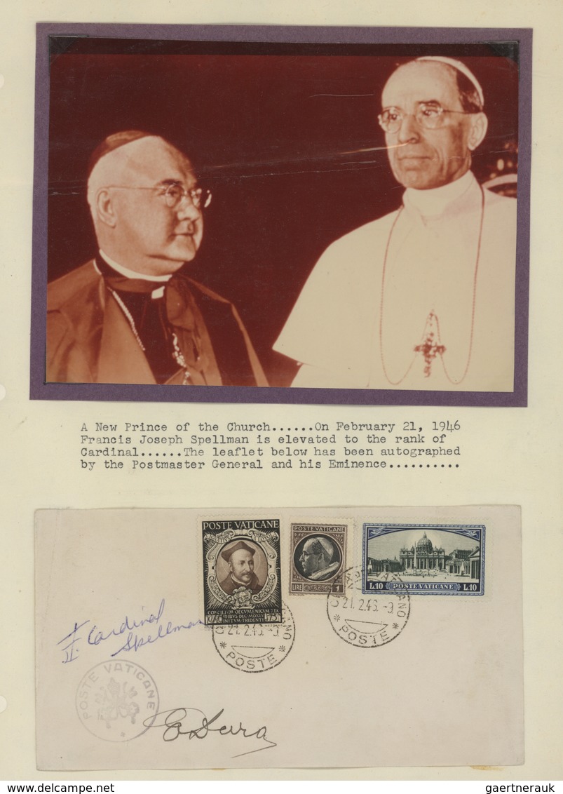Vatikan - Besonderheiten: 1946 Photo Of Pope Pius XII And Cardinal Francis Spellman And Great Part O - Other & Unclassified