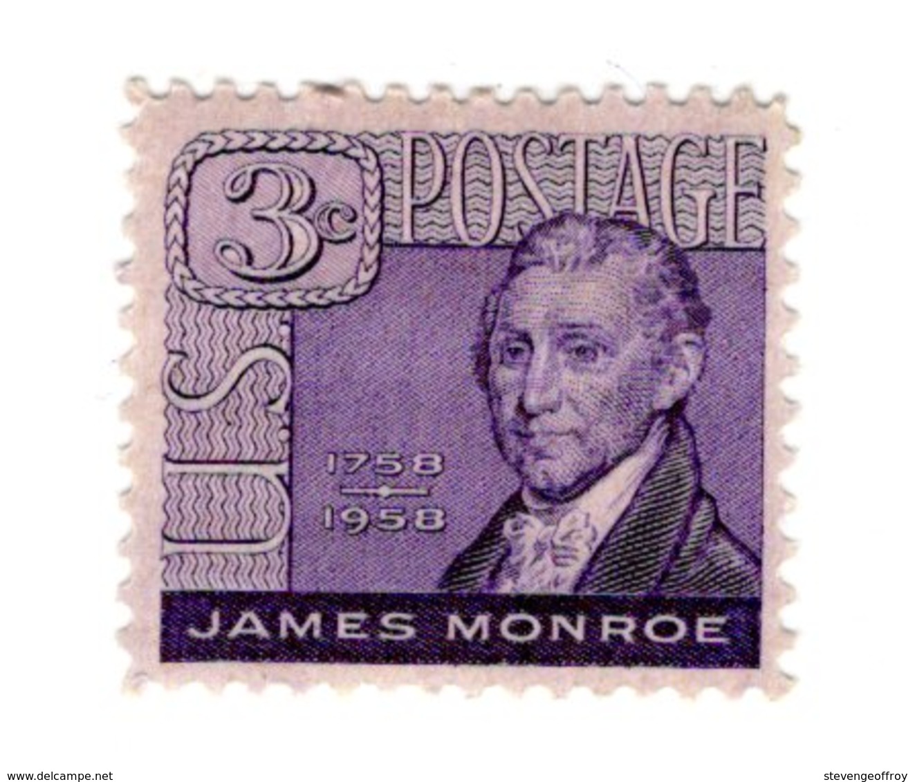 Etats Unis D'Amérique USA  US 641  1958  James Monroe 5th President  Chef D'état | Personnalités - Ungebraucht