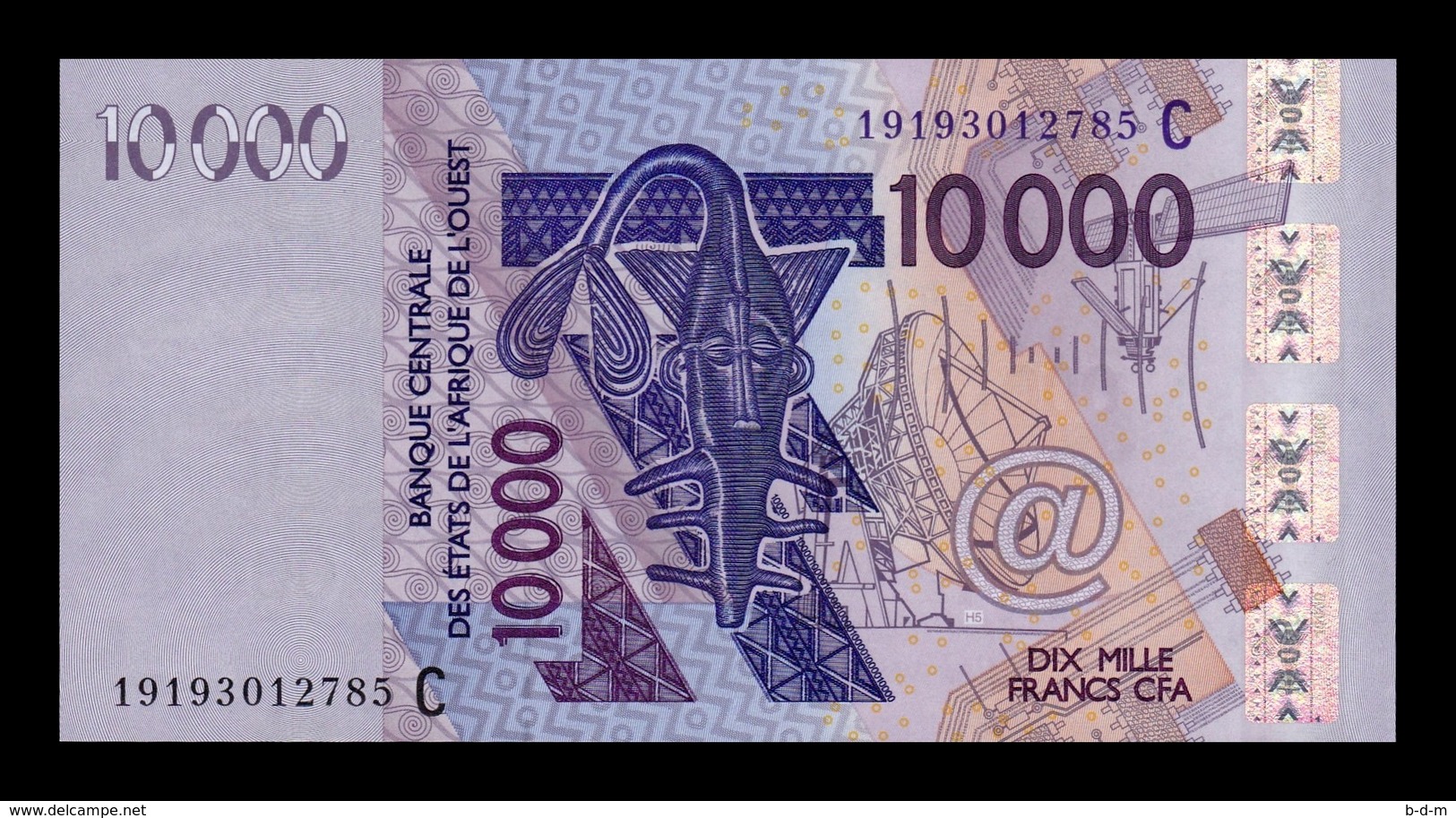 West African Burkina Faso 10000 Francs 2019 Pick 318Cs SC UNC - Burkina Faso