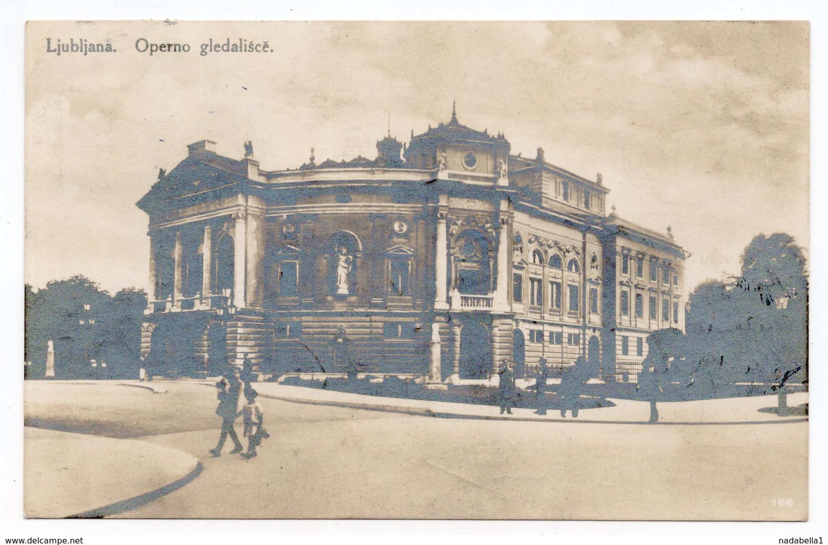 1925 YUGOSLAVIA, SLOVENIA, TPO 3, LJUBLJANA-BELGRADE, LJUBLJANA OPERA HOUSE, ILLUSTRATED POSTCARD, USED - Yugoslavia