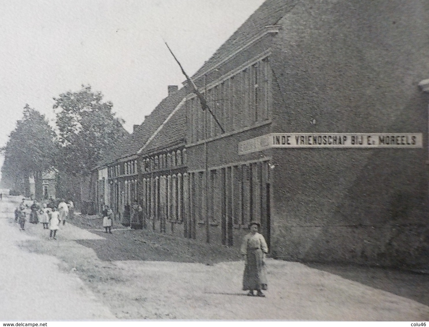 1900 CP Animée Quatrecht Brusselsche Steenweg Chaussée De Bruxelles Wetteren Estaminet - Wetteren