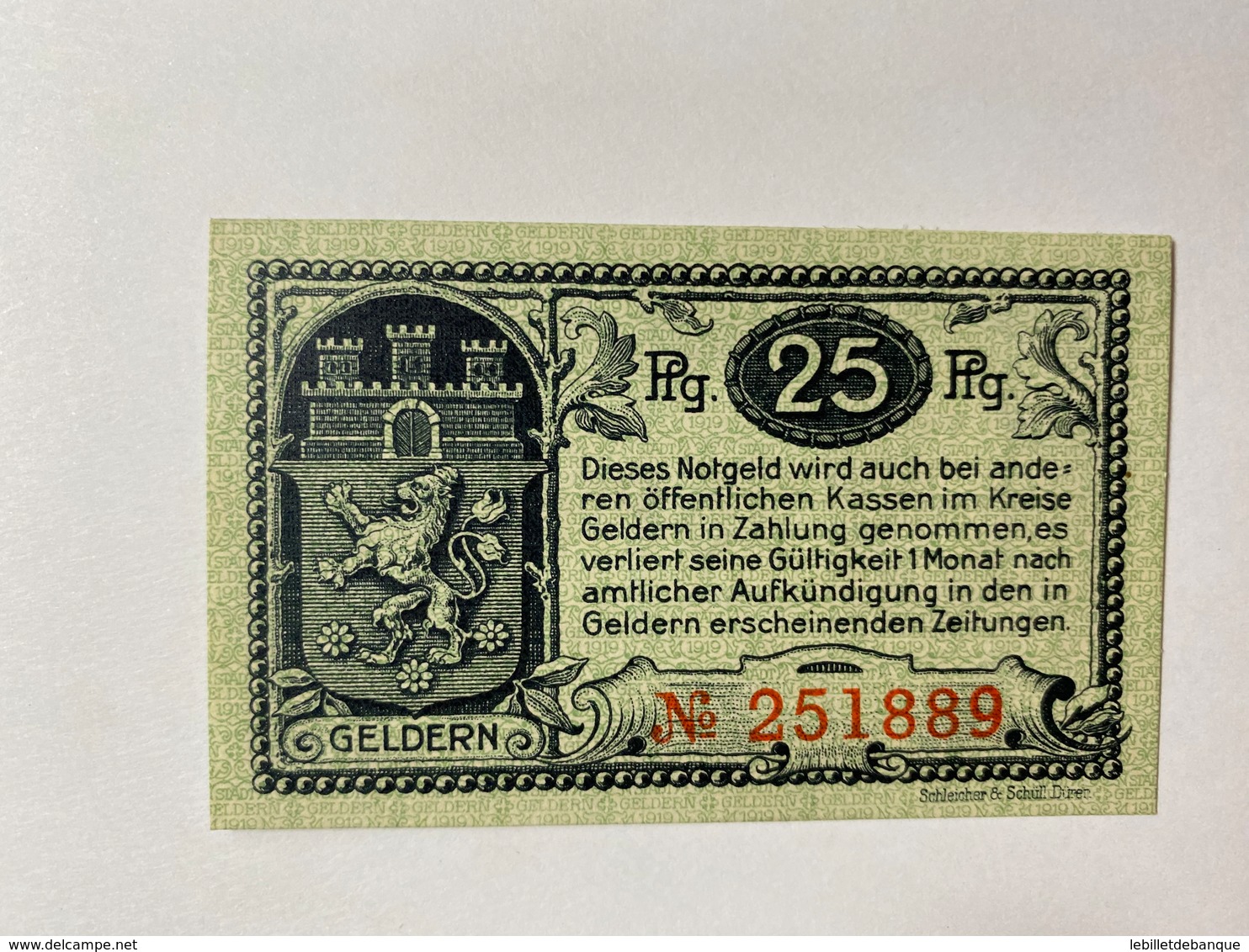 Allemagne Notgeld Geldern 25 Pfennig - Collezioni