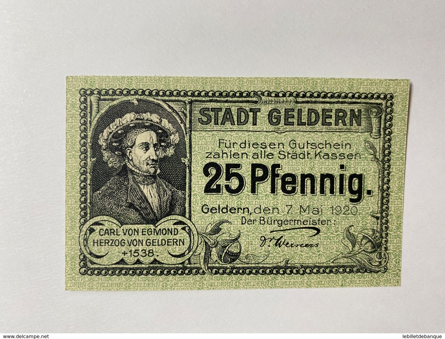 Allemagne Notgeld Geldern 25 Pfennig - Collezioni