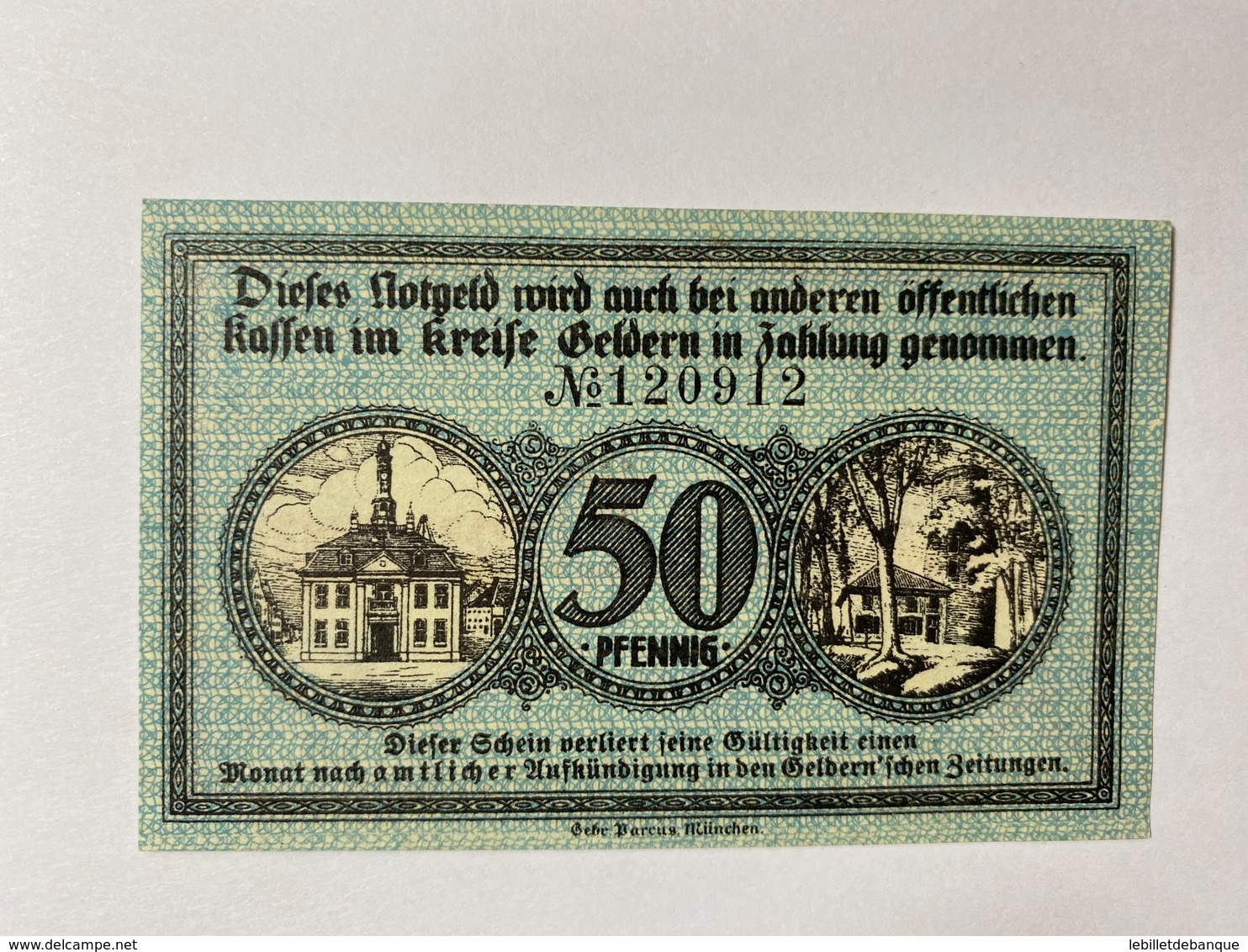 Allemagne Notgeld Geldern 50 Pfennig - Collezioni