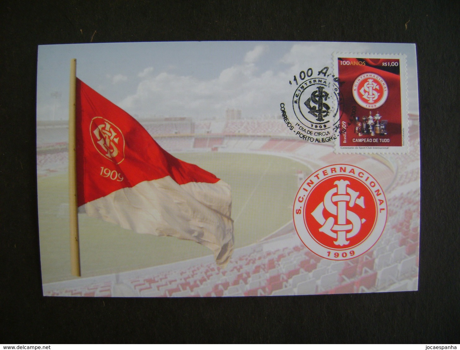 BRAZIL BRASIL - MAXIMUN / MAXIMUM "SPORT CLUB INTERNACIONAL" CENTENARY, SOCCER FOOTBALL IN 2009 - Sonstige & Ohne Zuordnung