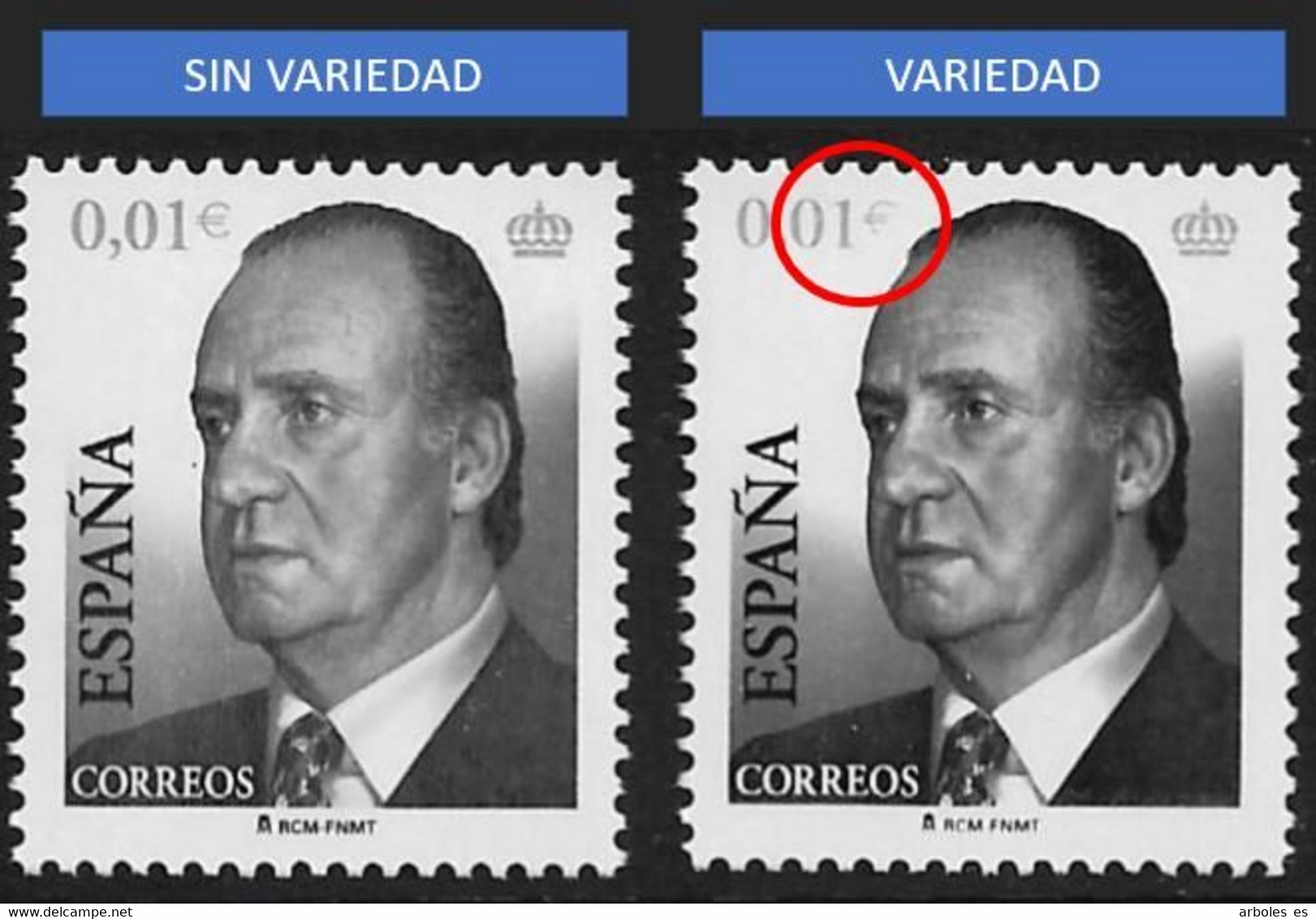 JUAN CARLOS I - AÑO 2002 - Nº EDIFIL 3857ef - VARIEDAD - Variedades & Curiosidades