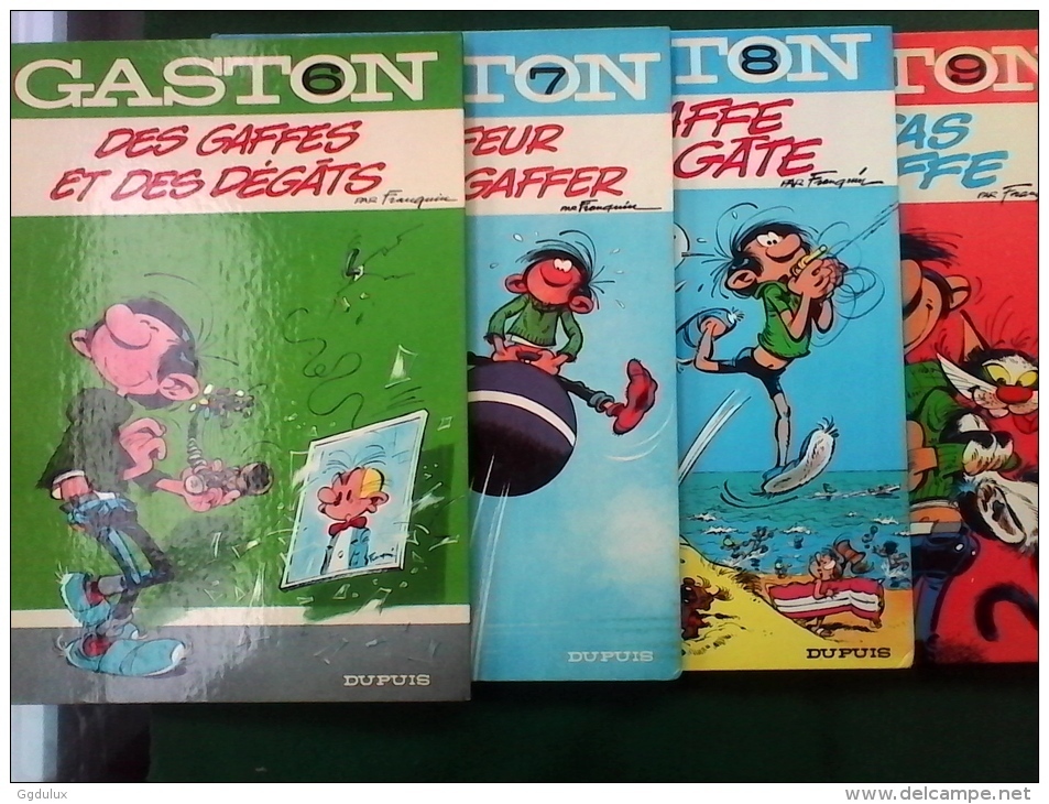 Gaston Lagaffe EXCEPTIONNEL Lot N°1 à 5 En Format à L'italienne De 1963 à 1967 & N° 6 à 11 Format Normal De 1968 à 1973 - Loten Van Stripverhalen