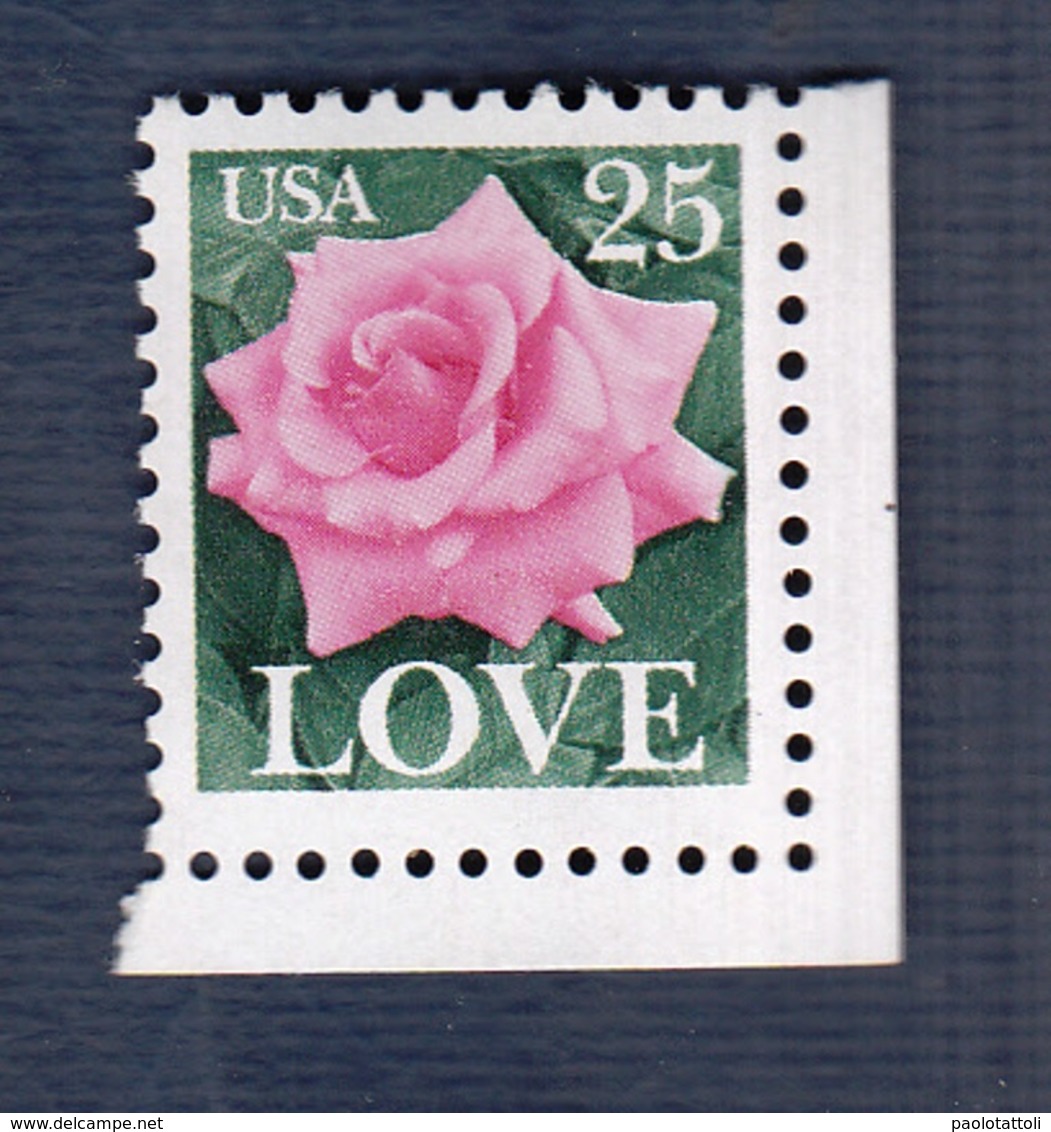 USA,1989-  Rose And Love. Scott 2378. NewNH - Neufs